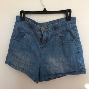 Blue jean shorts high waist